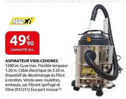 Rural Master Mac xi aspirateur vide-cendres offre