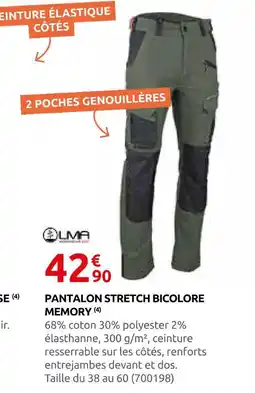 Rural Master Lma pantalon stretch bicolore memory offre