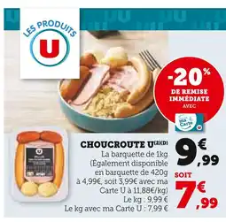 Super U U choucroute offre