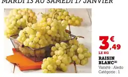 Super U Raisin blanc offre