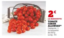 Super U Tomate cerise allongée offre