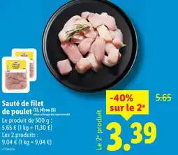 Lidl Sauté de filet de poulet offre