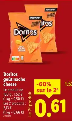 Lidl Doritos goût nacho cheese offre