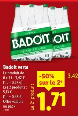 Lidl Badoit verte offre