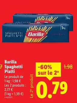 Lidl Barilla spaghetti piatti offre