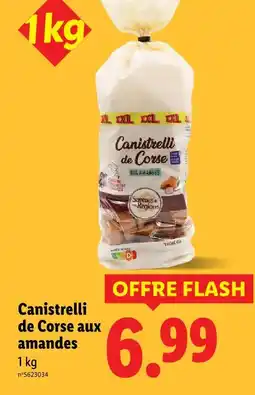 Lidl Canistrelli de corse aux amandes offre