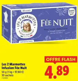 Lidl Les 2 marmottes infusion fée nuit offre