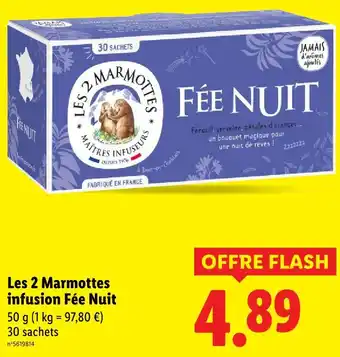 Lidl Les 2 marmottes infusion fée nuit offre