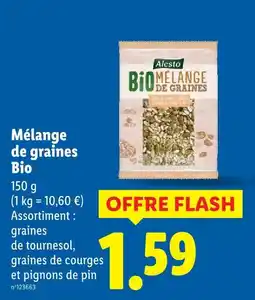 Lidl Alesto mélange de graines bio offre