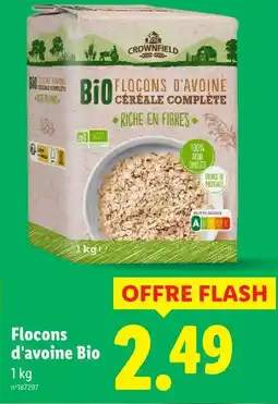Lidl Crownfield flocons d'avoine bio offre
