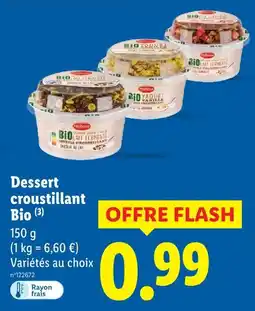 Lidl Dessert croustillant bio offre