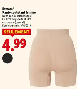 Lidl Esmara panty sculptant femme offre