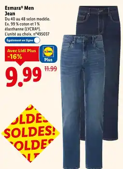 Lidl Esmara men jean offre