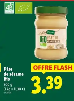 Lidl Pâte de sésame bio offre