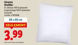 Lidl Livarno oreiller offre