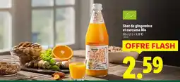 Lidl Solevita shot de gingembre et curcuma bio offre