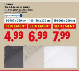 Lidl Livarno drap-housse en jersey offre