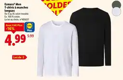 Lidl Esmara men t-shirts à manches longues offre