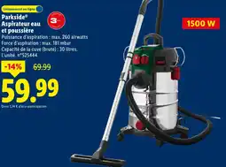 Lidl Parkside aspirateur eau et poussière offre