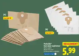 Lidl Parkside sacs pour aspirateur offre