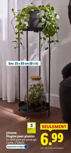 Lidl Livarno étagère pour plantes offre