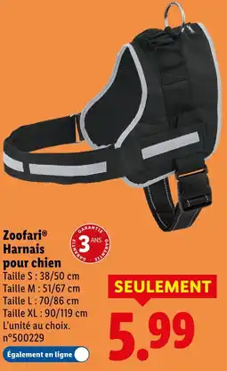 Lidl Zoofari harnais pour chien taille s offre