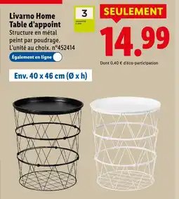 Lidl Livarno home table d’appoint offre