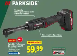 Lidl Parkside performance clé à cliquet sans fil offre