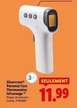 Lidl Silvercrest personal care thermomètre infrarouge offre