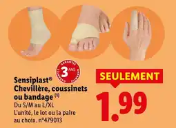 Lidl Sensiplast chevillère, coussinets ou bandage offre
