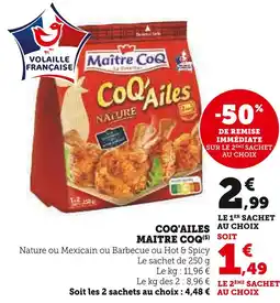 U Express Maître coq coq'ailes offre