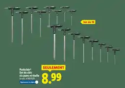 Lidl Parkside set de clés six pans et étoile offre