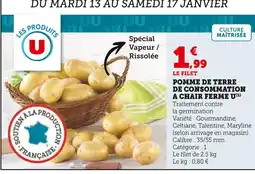 U Express U pomme de terre de consommation à chair ferme offre