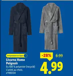 Lidl Livarno home peignoir offre