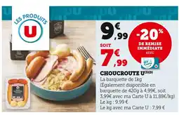 U Express U choucroute offre