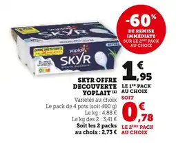 U Express Yoplait skyr offre découverte offre