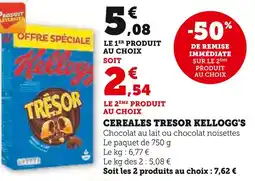 U Express Kellogg's céréales trésor offre