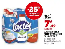 U Express Lactel lait entier uht vitamine d offre