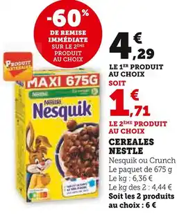 U Express Nestle céréales offre