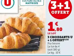 U Express U 3 croissants + 1 offert offre
