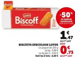 U Express Lotus biscuits speculoos offre