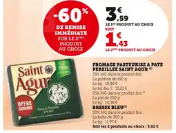 U Express Saint agur fromage pasteurisé à pâte persillée offre