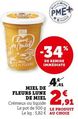 U Express Lune de miel miel de fleurs offre