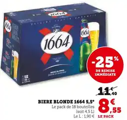 U Express 1664 bière blonde 5,5° offre
