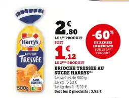U Express Harrys brioche tressée au sucre offre