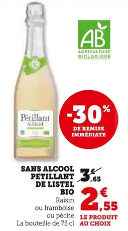 U Express Listel sans alcool pétillant de listel bio offre