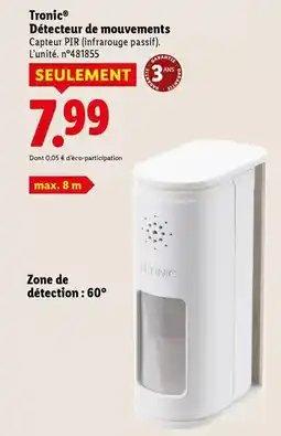 Lidl Tronic - détecteur de mouvements offre