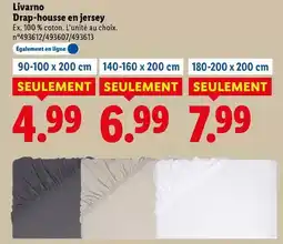 Lidl Livarno - drap-housse en jersey offre