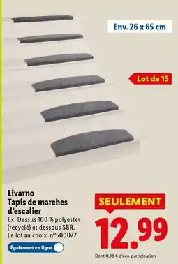 Lidl Livarno - tapis de marches d'escalier offre
