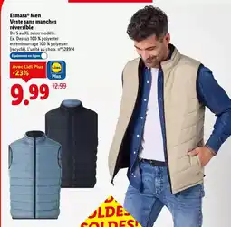 Lidl Esmara - men veste sans manches reversible offre